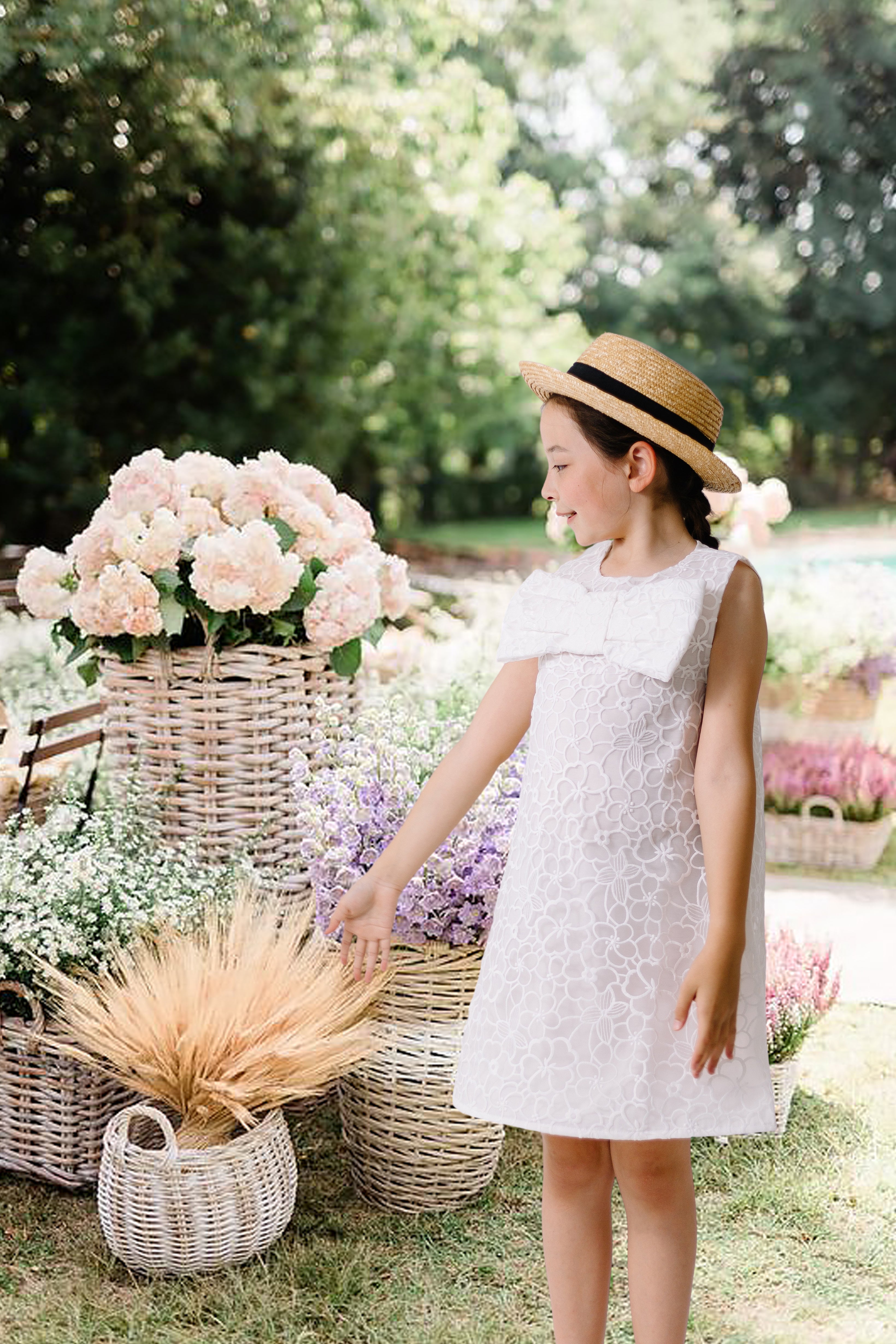 Poppy Dress in White Lace