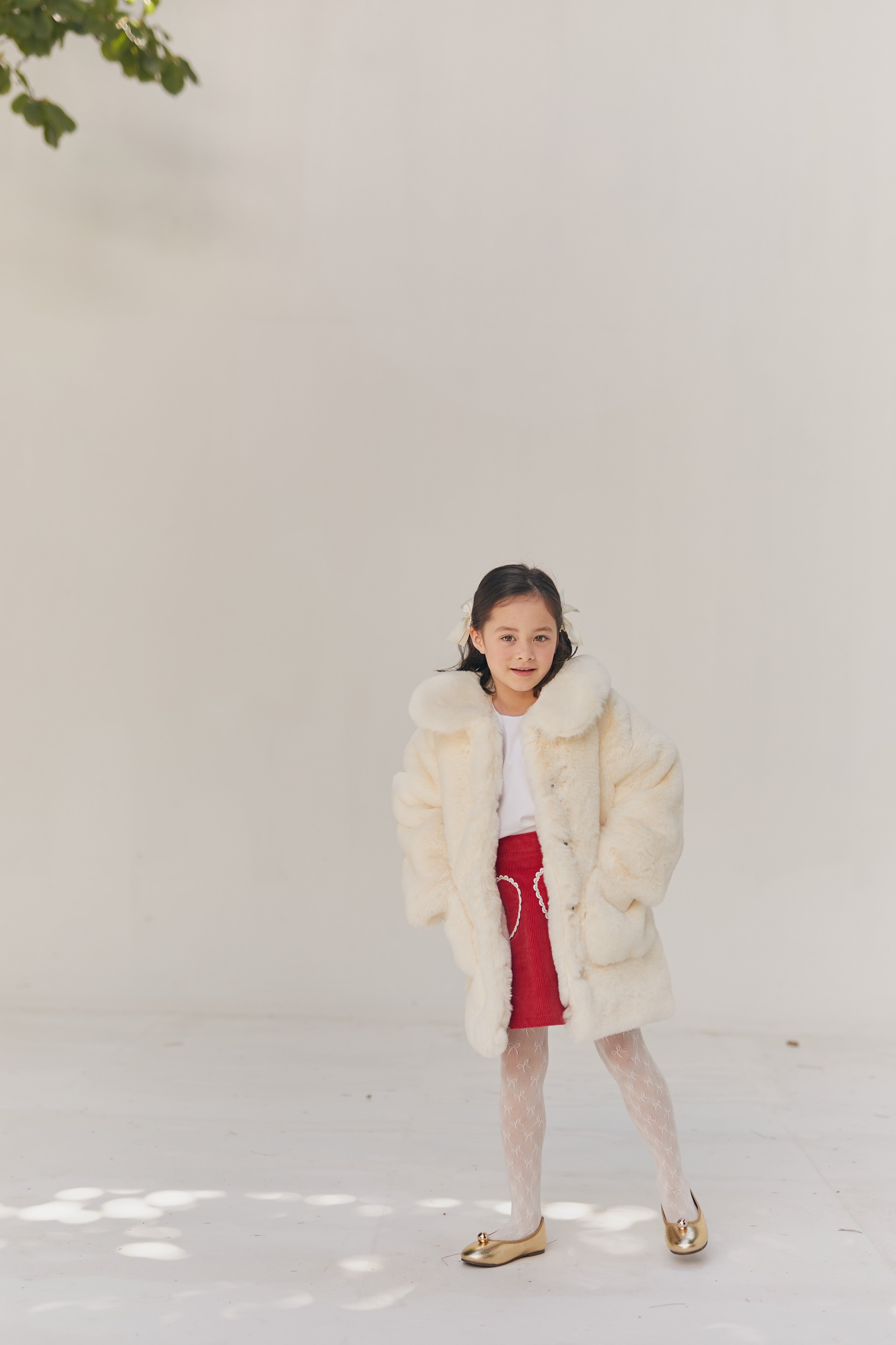 Candy Fur Coat in Ivory