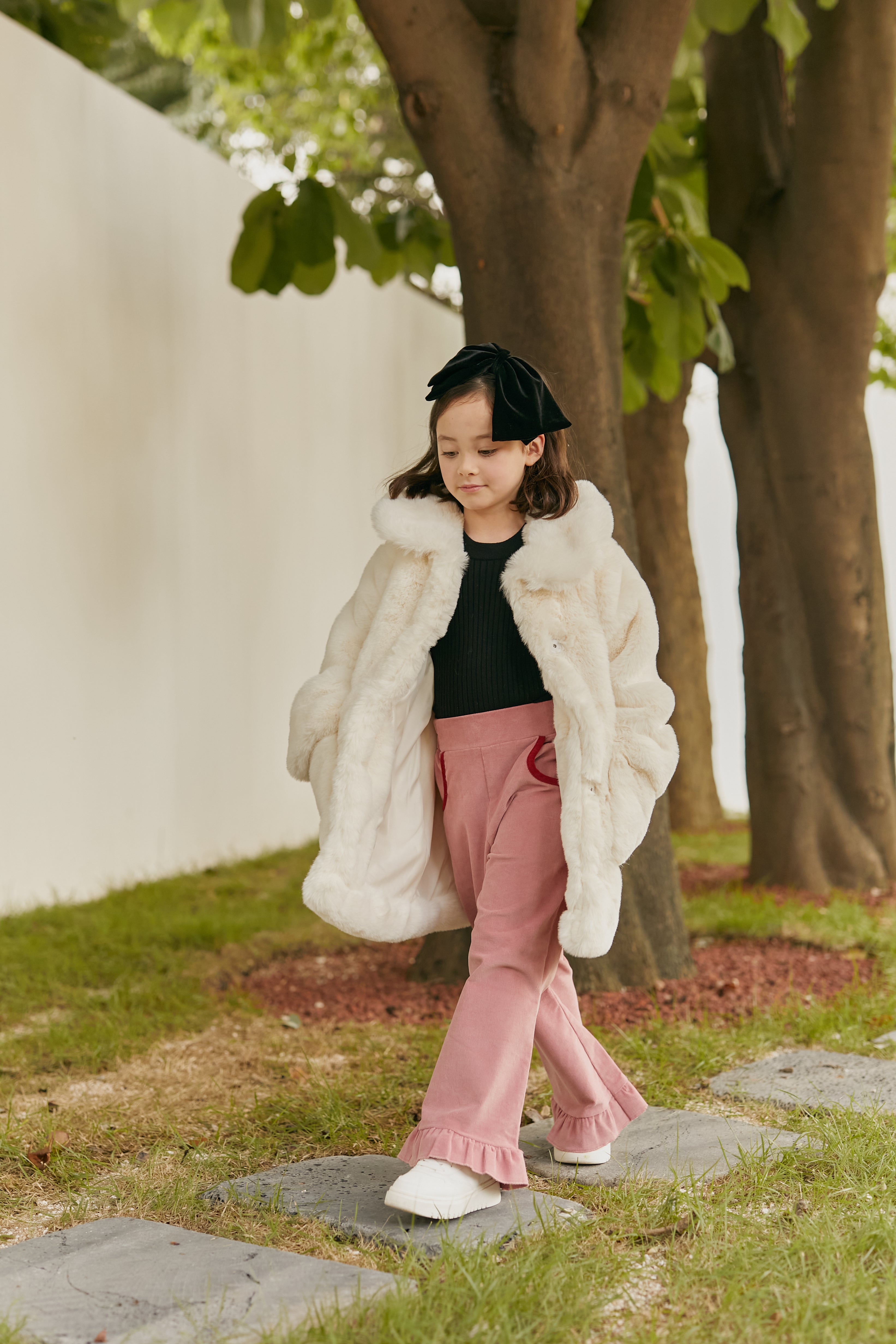 Candy Fur Coat in Ivory