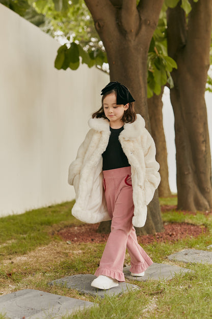 Candy Fur Coat in Ivory
