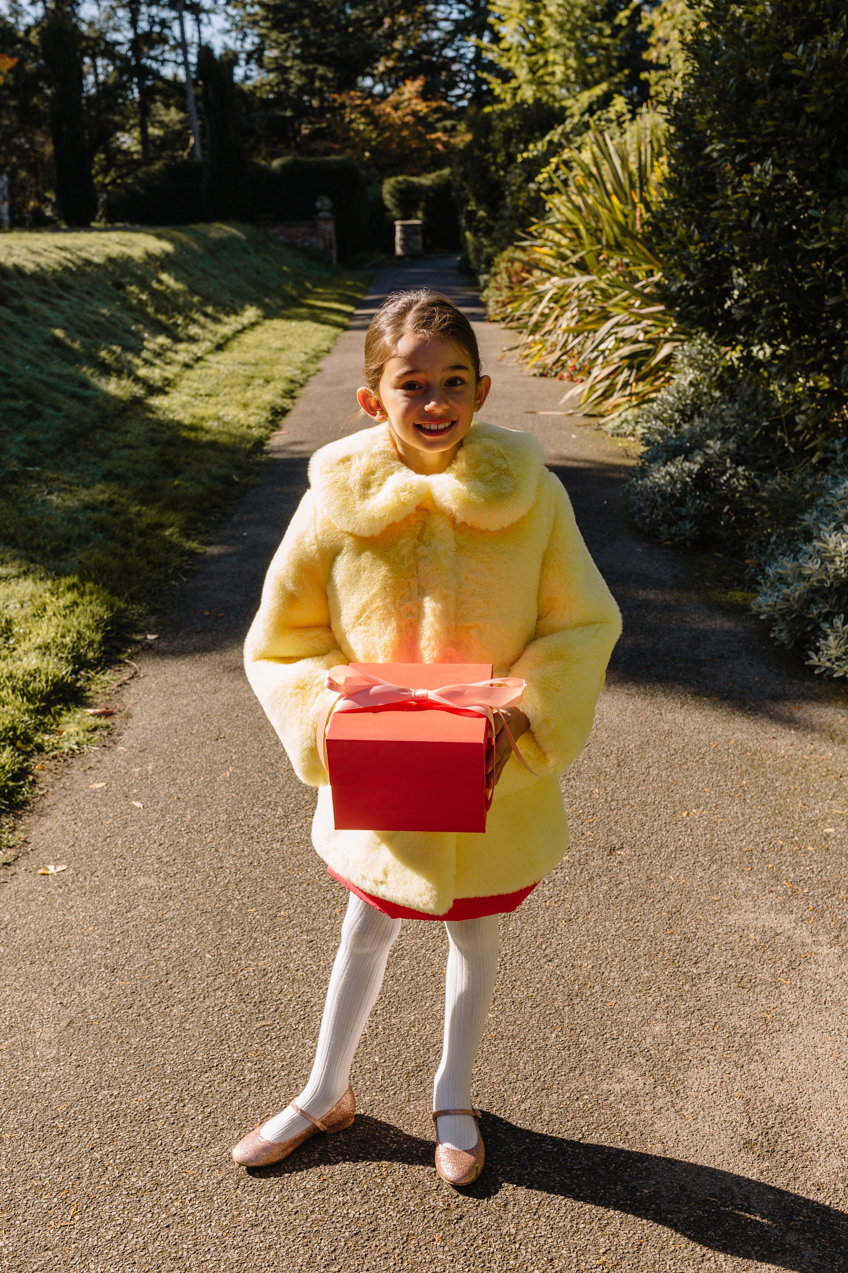 Candy Fur Coat in Yellow