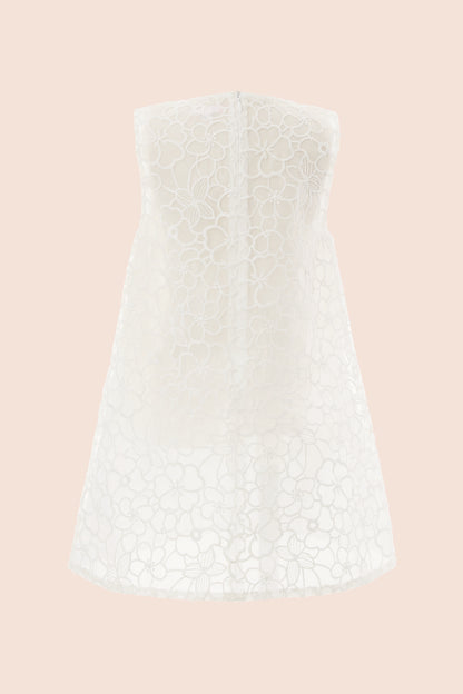 Poppy Dress in White Lace